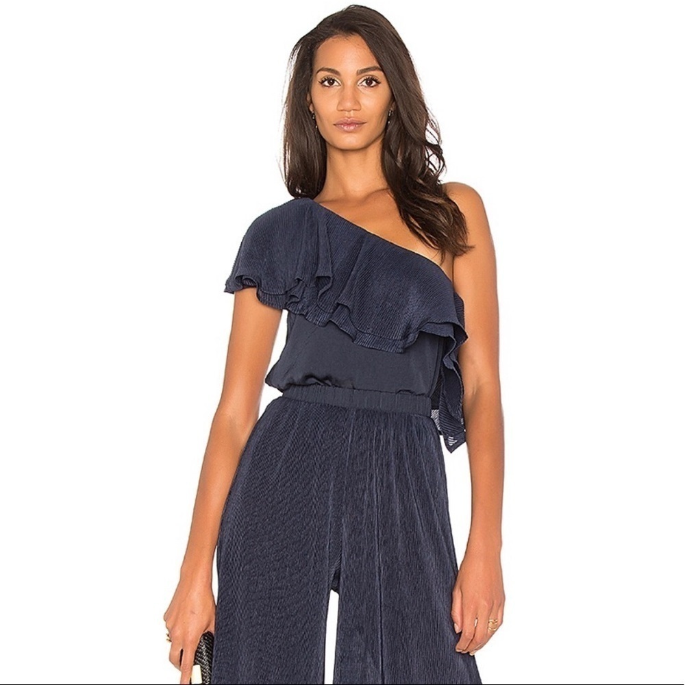 NWT Capulet Vanessa Ruffle Top in Midnight Navy
